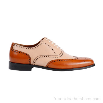 Pantoufles de chaussures en cuir pour hommes à la mode respirante